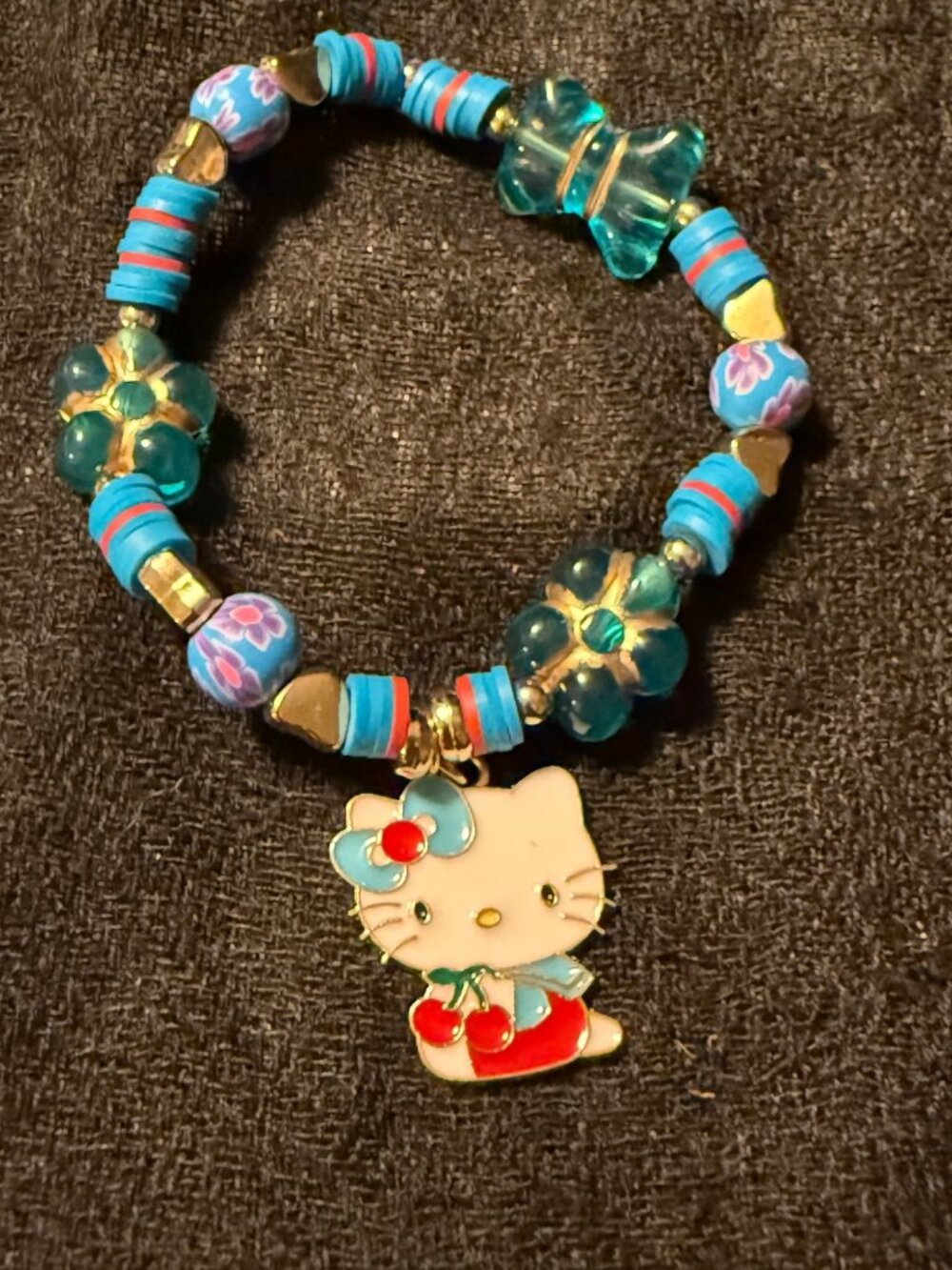 Tropical Kitty Stretch Bracelet — Handmade by Sea & Soul Designs